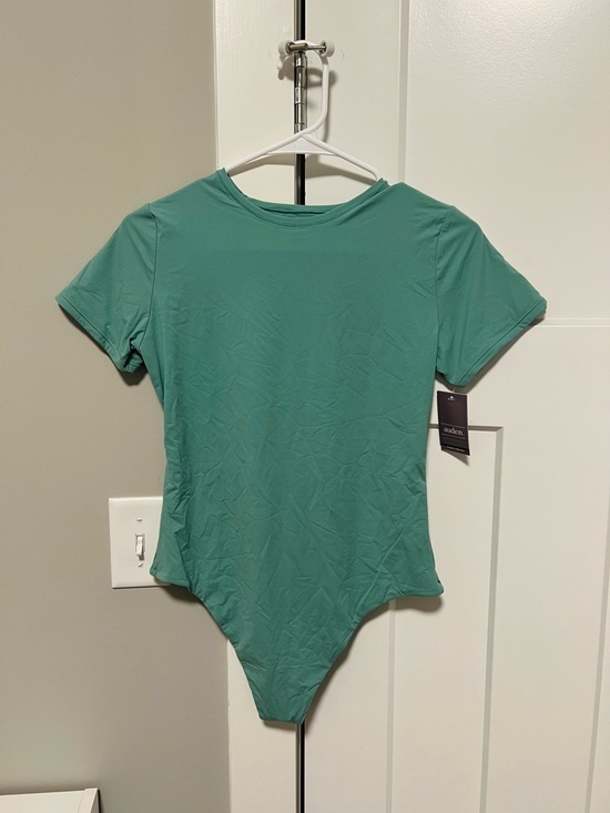 Auden Tops - Auden Green Short Sleeve Luxury Bodysuit